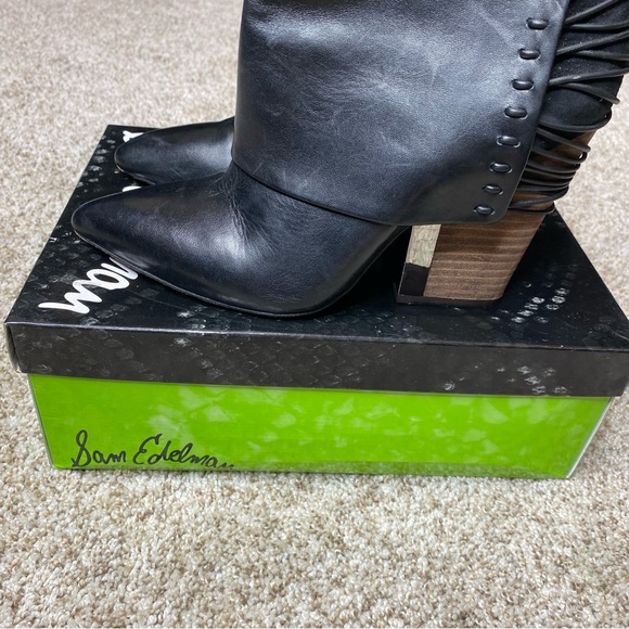 Sam Edelman Martina Corset Booties Black 7 - Picture 13 of 13